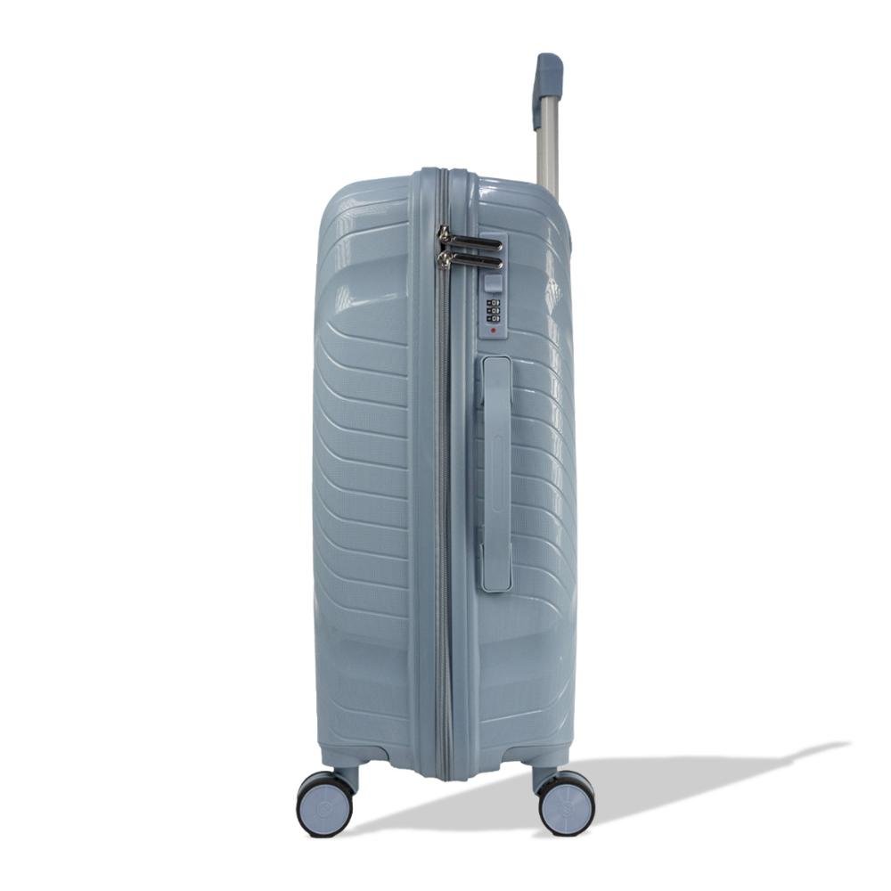 Mala Grande 32kg Polipropileno com Rodas Giro 360º Safe Voxx Stradda Azul Claro 3