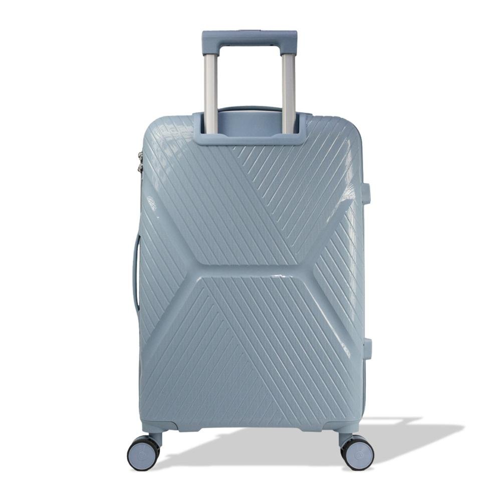 Mala Grande 32kg Polipropileno com Rodas Giro 360º Safe Voxx Stradda Azul Claro 4