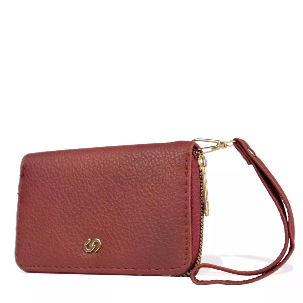 Carteira com Alça de Mão Elegance Gash Vermelho 4