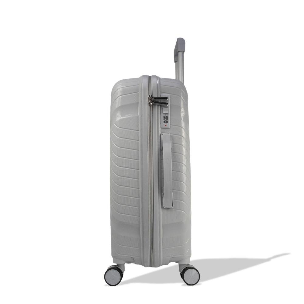 Mala Média 23kg Polipropileno Rodas Giro 360º Safe Voxx Stradda Cinza 3