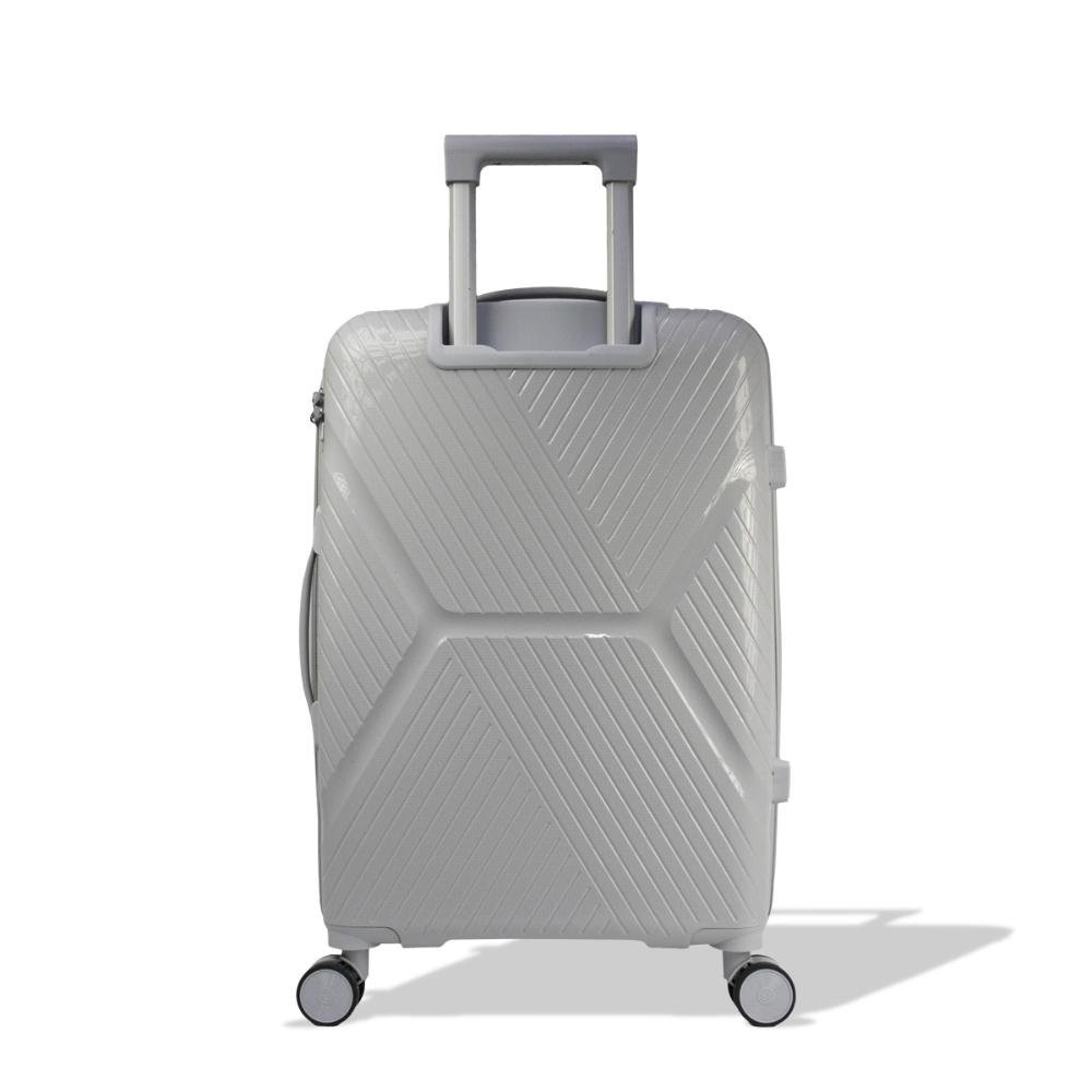 Mala Média 23kg Polipropileno Rodas Giro 360º Safe Voxx Stradda Cinza 4