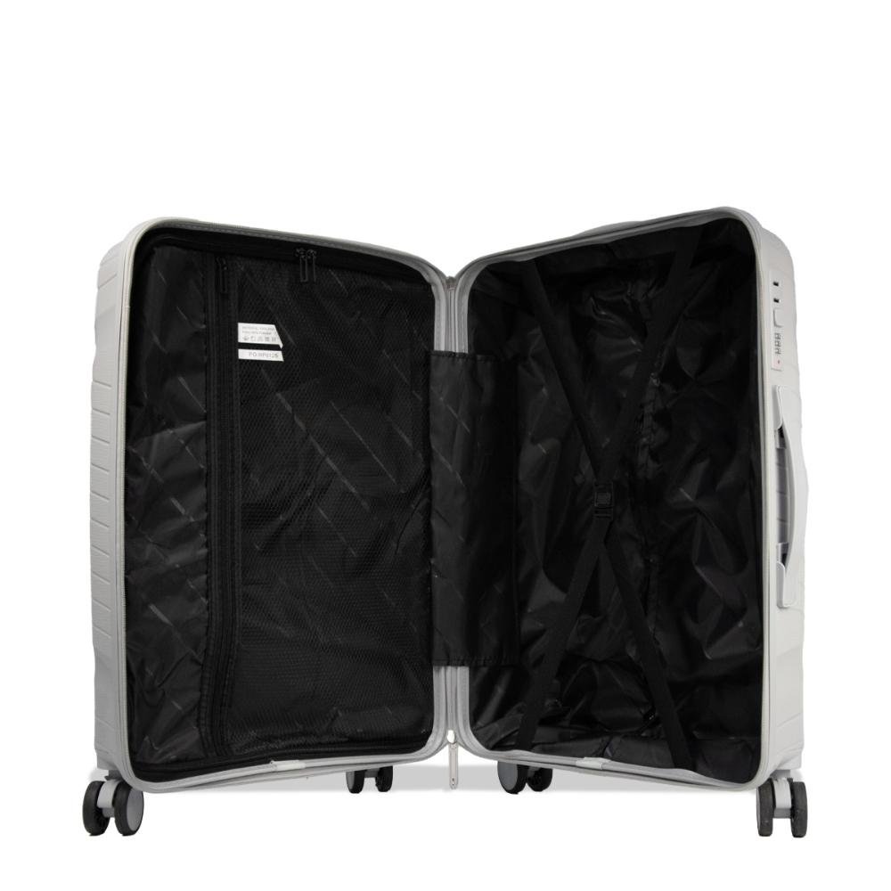 Mala Média 23kg Polipropileno Rodas Giro 360º Safe Voxx Stradda Cinza 5