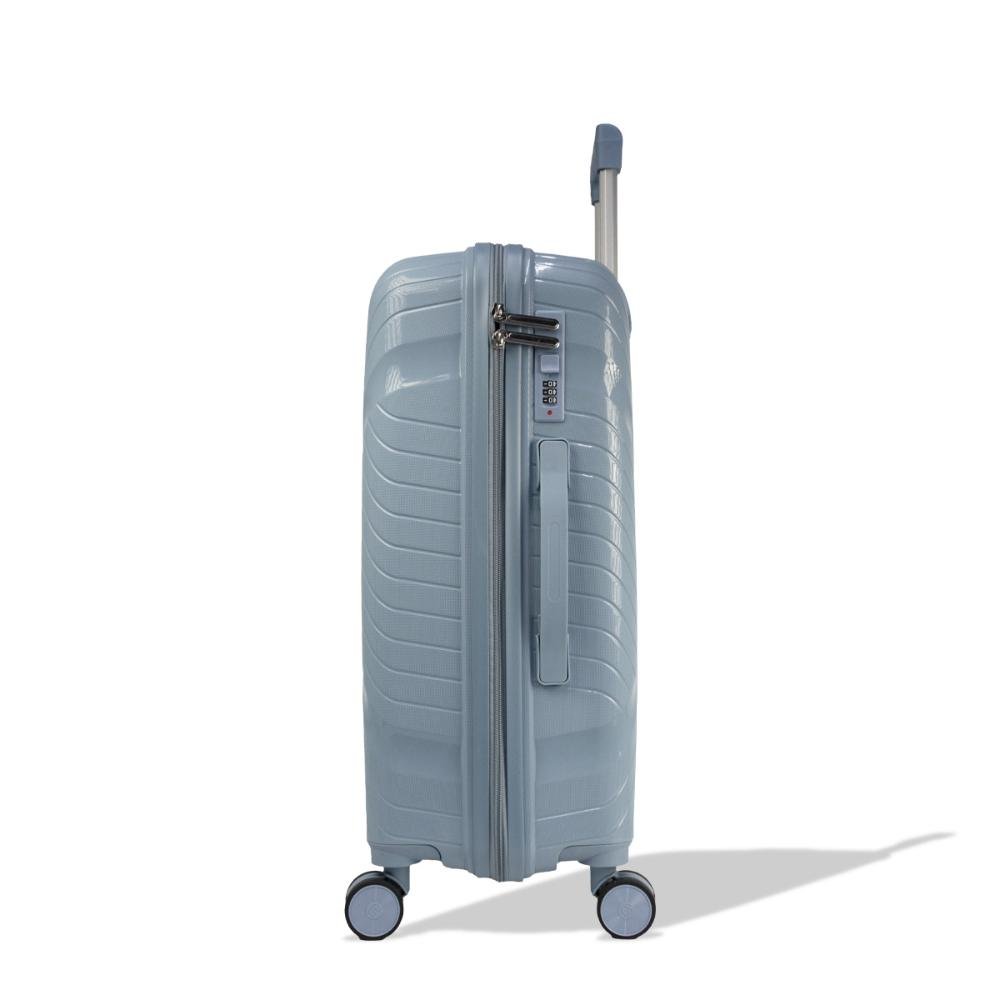 Mala Média 23kg Polipropileno Rodas Giro 360º Safe Voxx Stradda Azul Claro 3