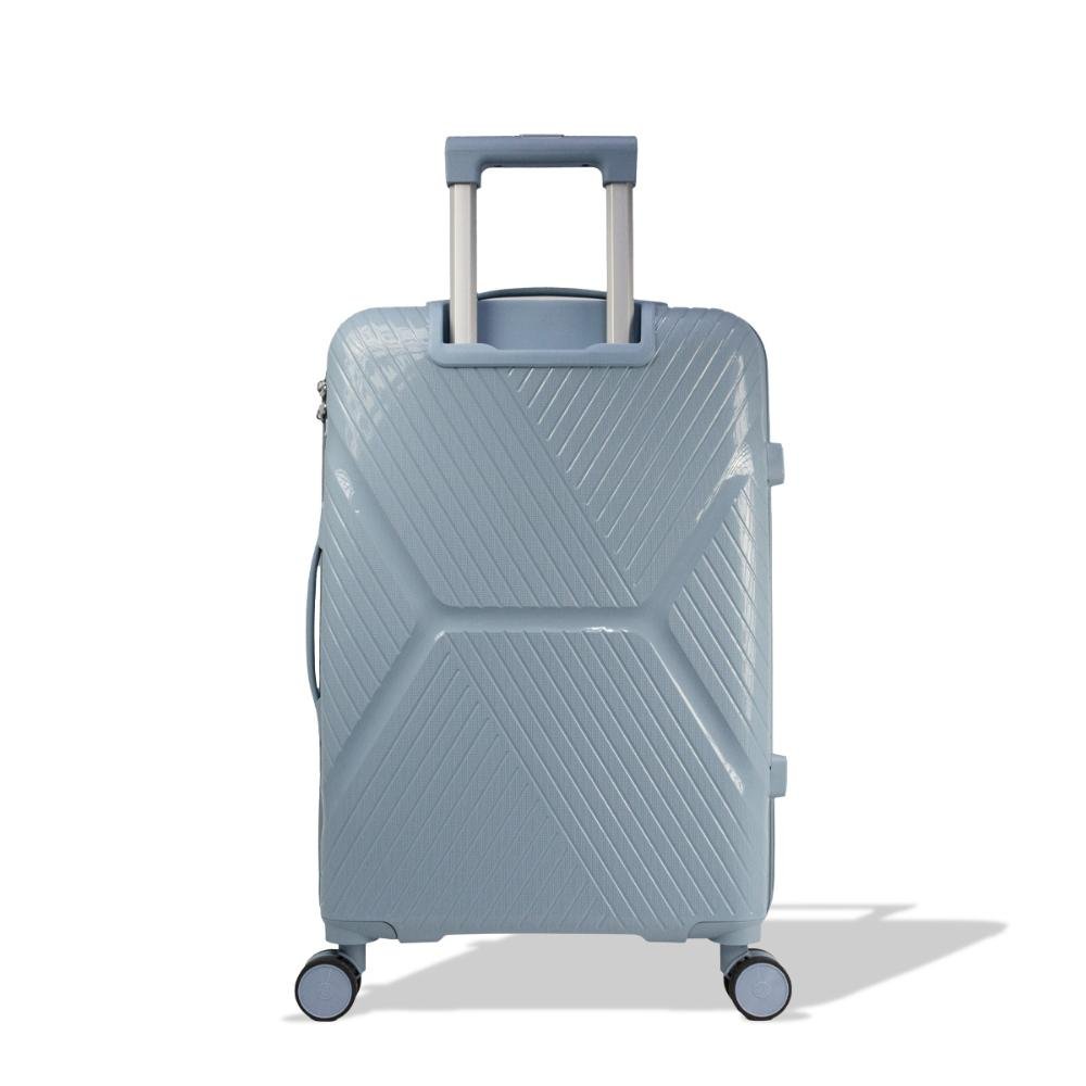 Mala Média 23kg Polipropileno Rodas Giro 360º Safe Voxx Stradda Azul Claro 4