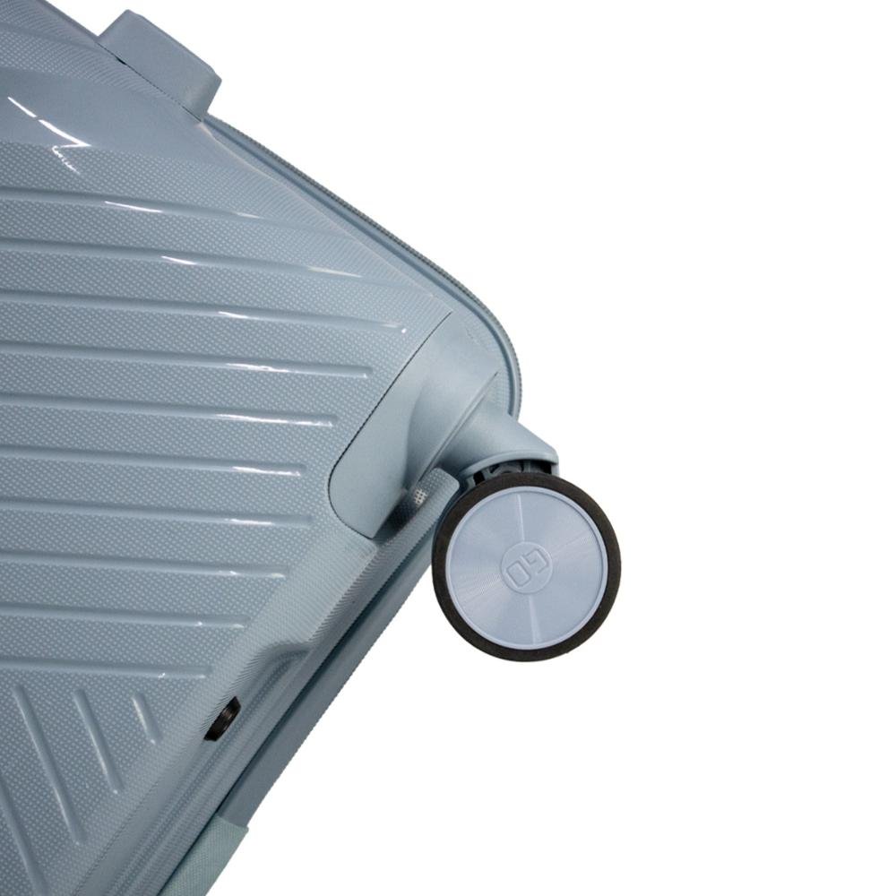 Mala Média 23kg Polipropileno Rodas Giro 360º Safe Voxx Stradda Azul Claro 9