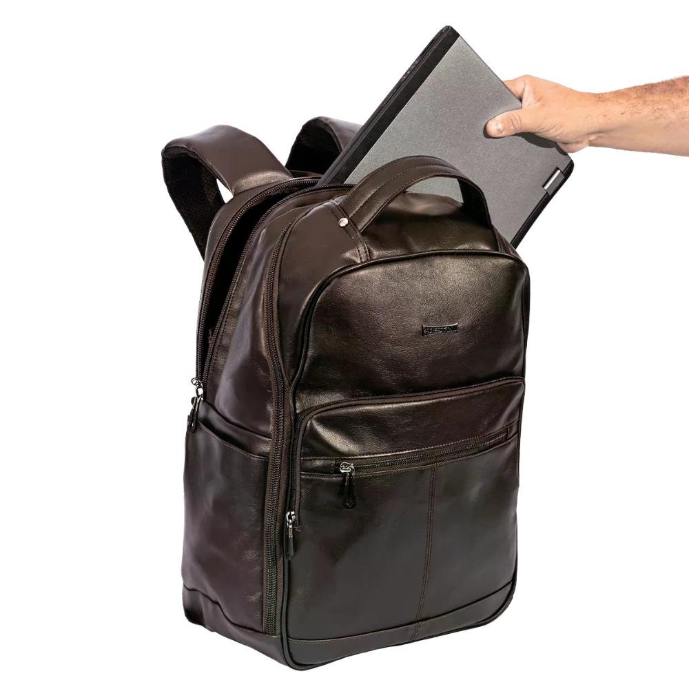 Mochila Grande 2 Compartimentos Notebook 15" Active IV Sestini Café 4