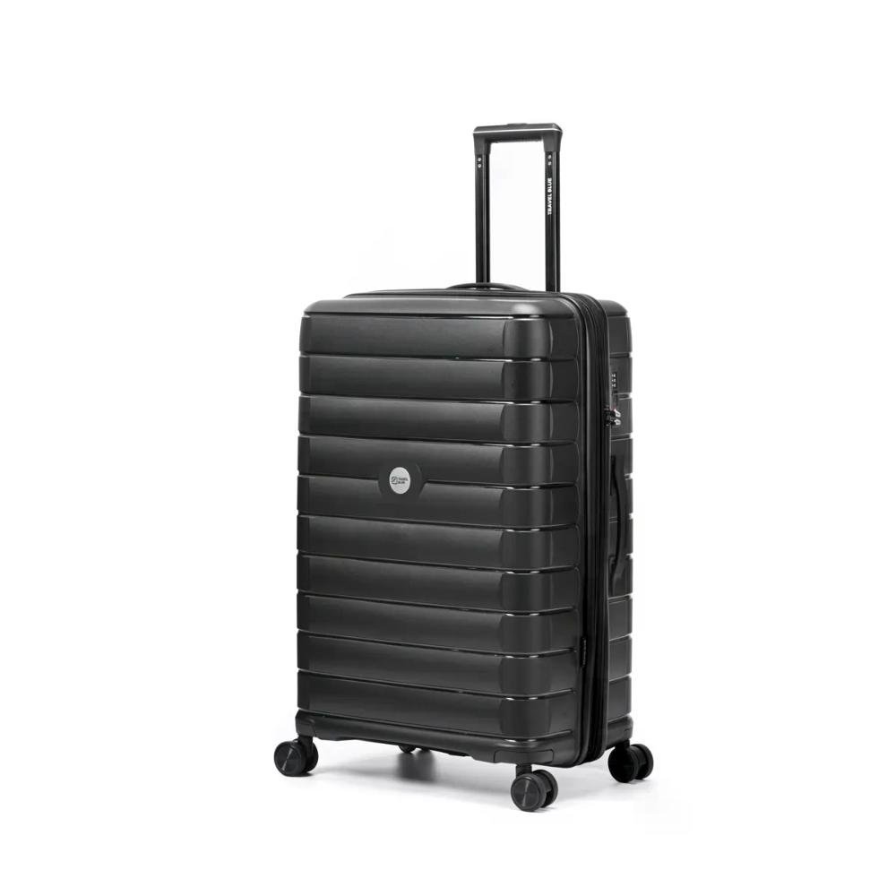 Mala Grande 32kg Polipropileno Giro 360º Everest Travel Blue Preto 4