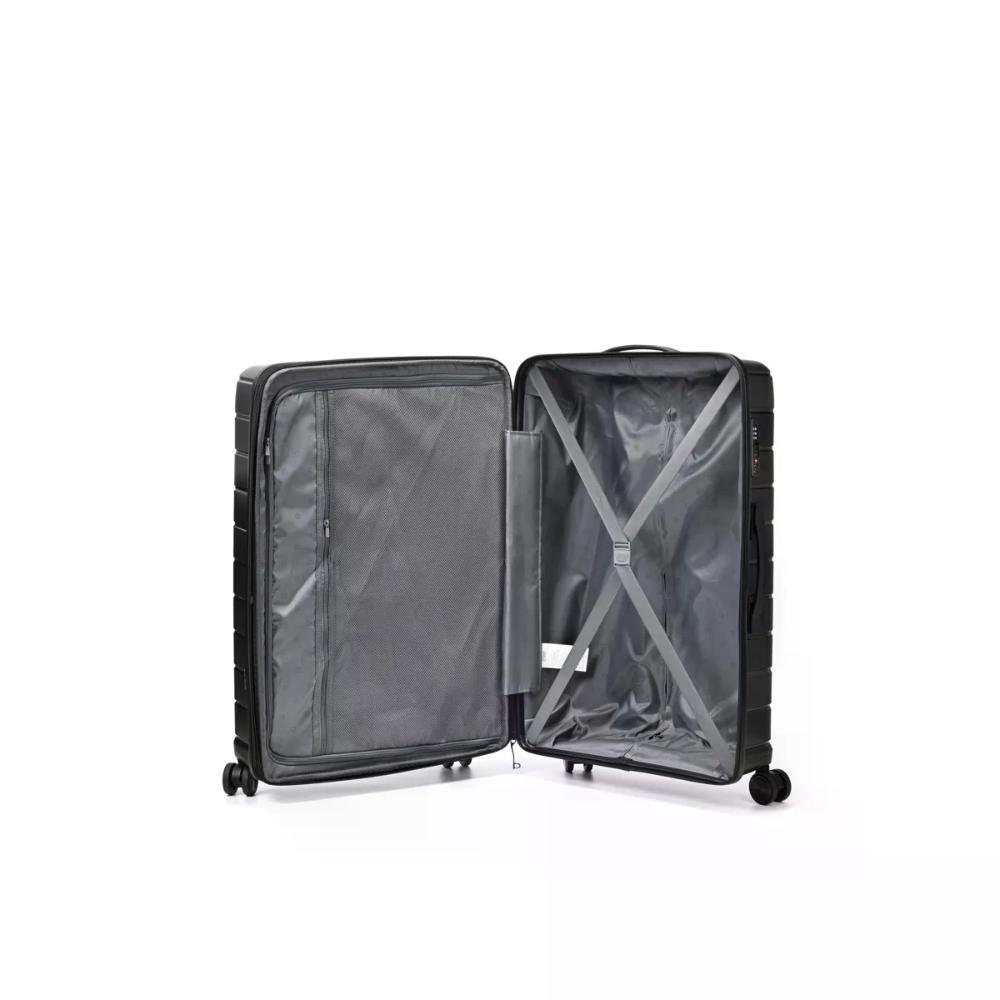 Mala Grande 32kg Polipropileno Giro 360º Everest Travel Blue Preto 8