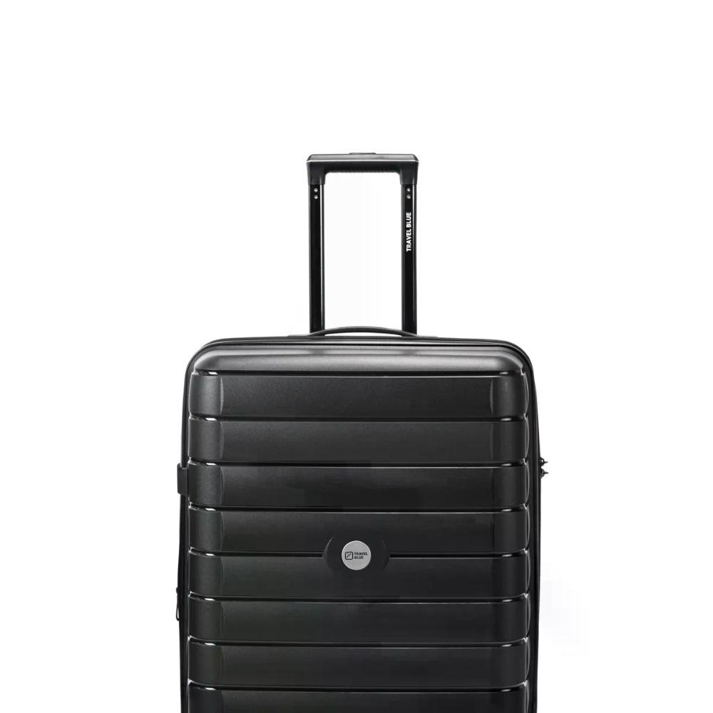 Mala Grande 32kg Polipropileno Giro 360º Everest Travel Blue Preto 9