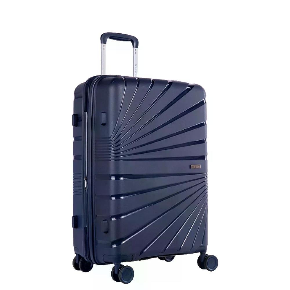 Mala Média 23kg Rodas 360° Polipropileno Supreme Sestini Azul Marinho 4