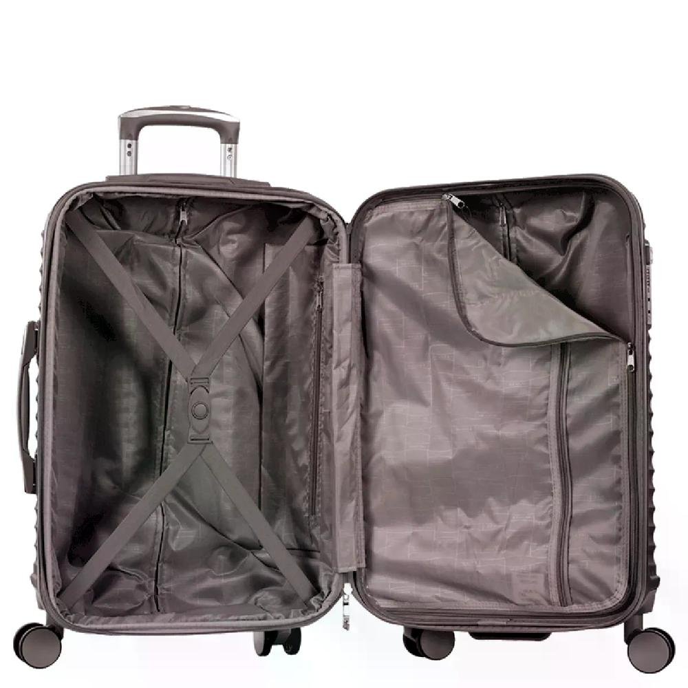 Mala Média 23kg Expansível TSA Giro 360º ABS Vega 3T Sestini Taupe 5