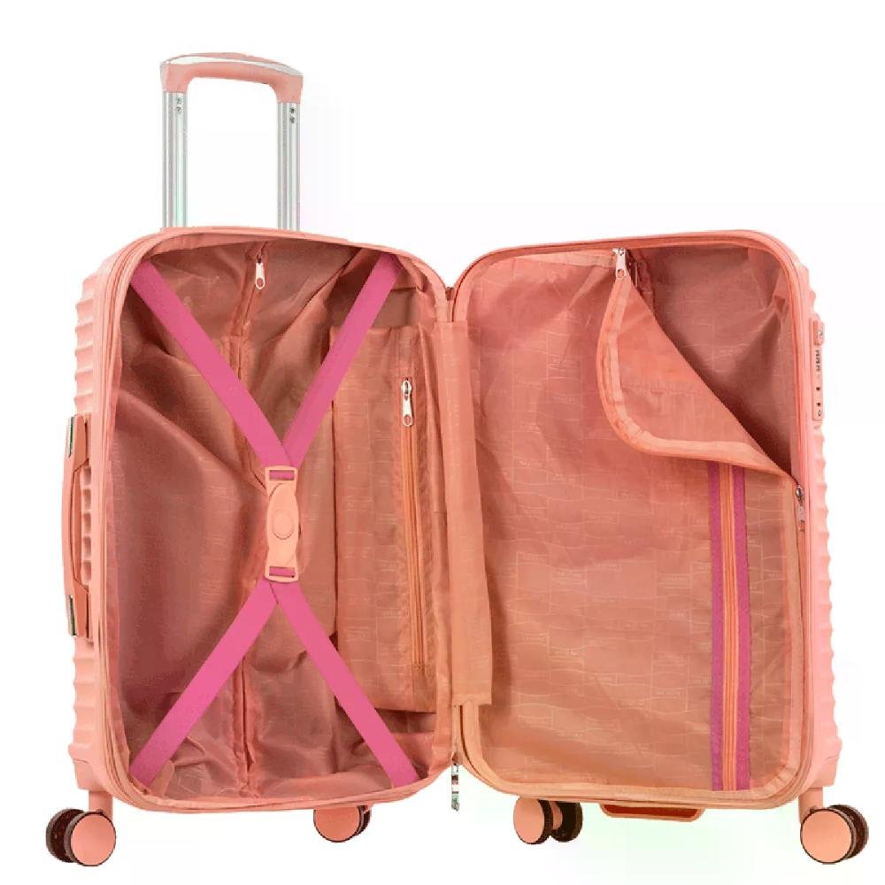 Mala Média 23kg Expansível TSA Giro 360º ABS Vega 3T Sestini Coral 5