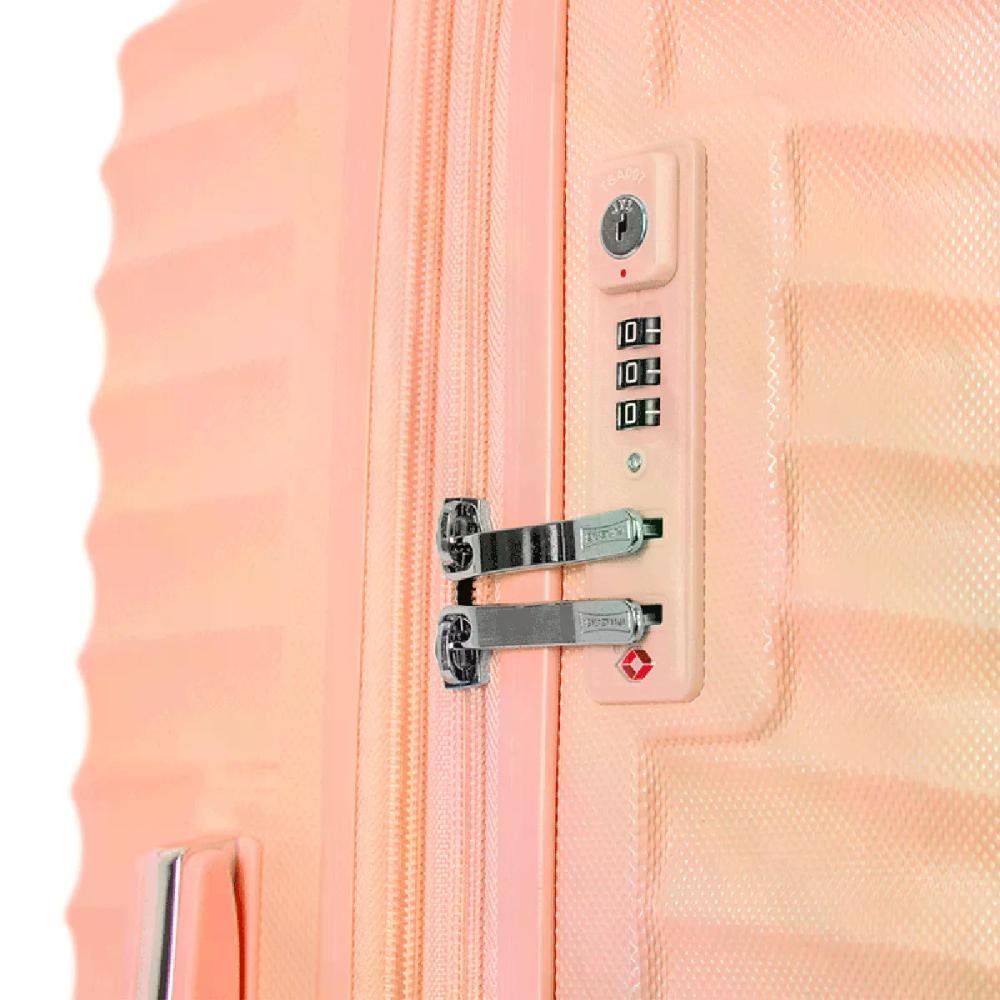 Mala Média 23kg Expansível TSA Giro 360º ABS Vega 3T Sestini Coral 6