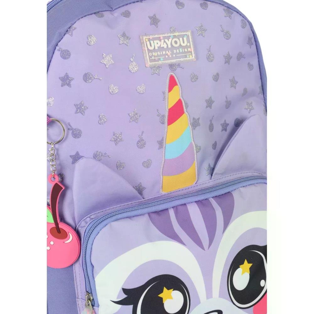 Mochila Escolar Juvenil Bichos Fofos Up4you Roxo 6