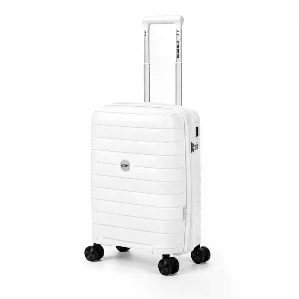 Mala Bordo 10kg Polipropileno Giro 360º Everest Travel Blue Branco 4