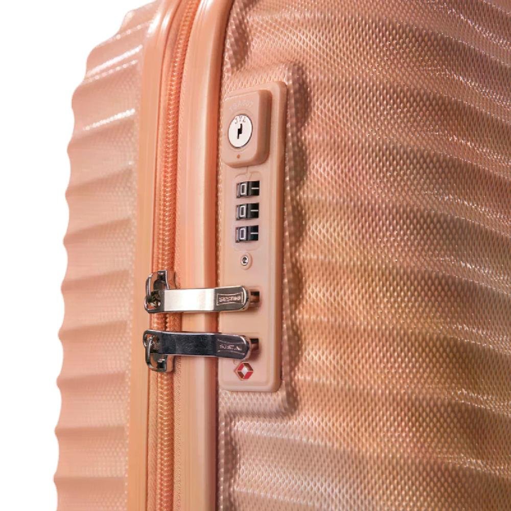 Mala Pequena de bordo 10kg TSA Giro 360º Vega 3T Sestini Salmão 6