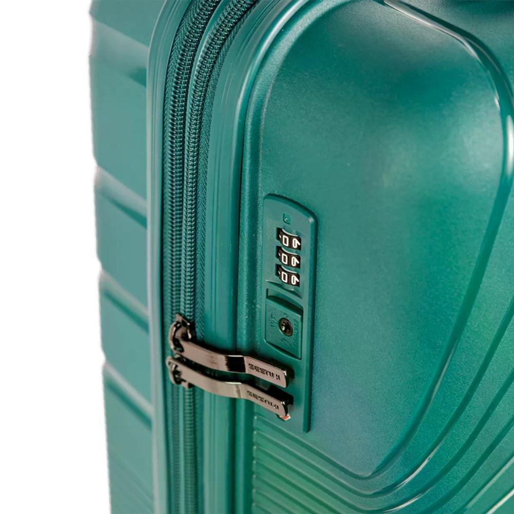 Mala Bordo 10 kg Rodas 360° Polipropileno Supreme Sestini Verde 12