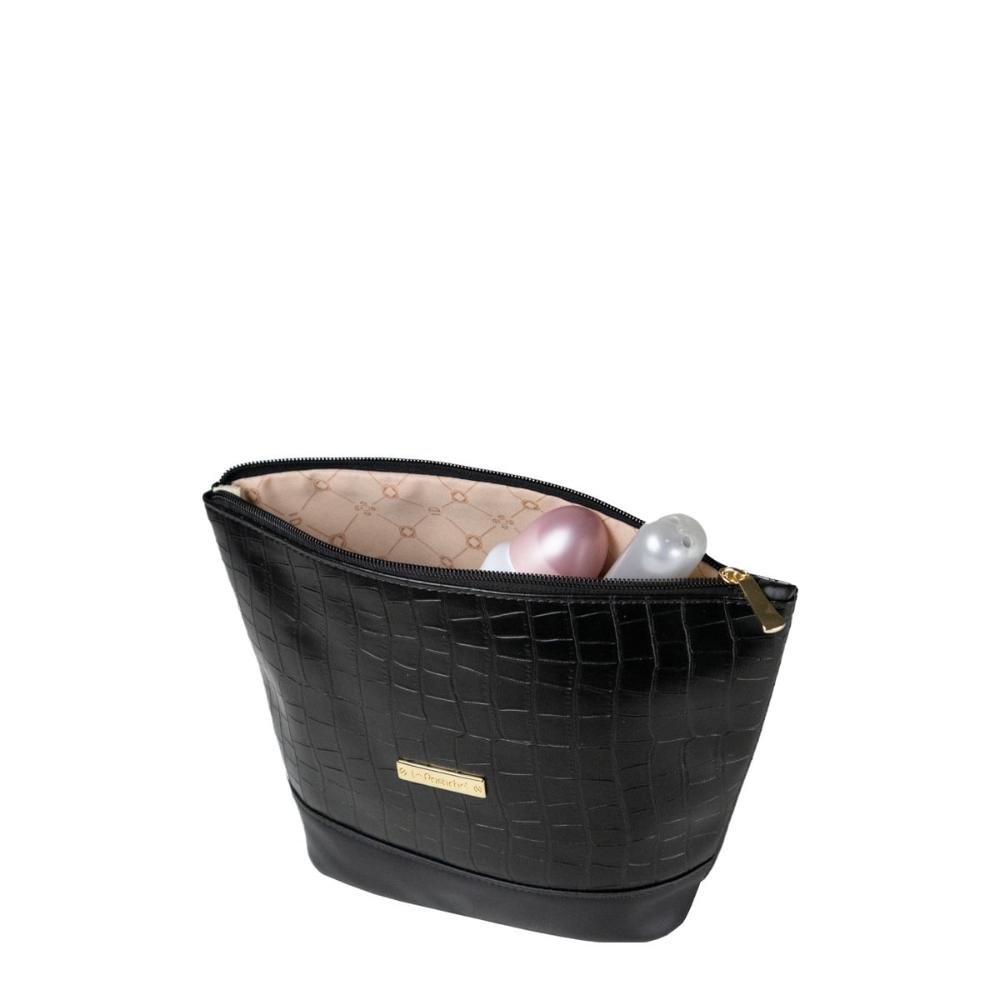 Necessaire Croco EX1018 Le Postiche Preto 8
