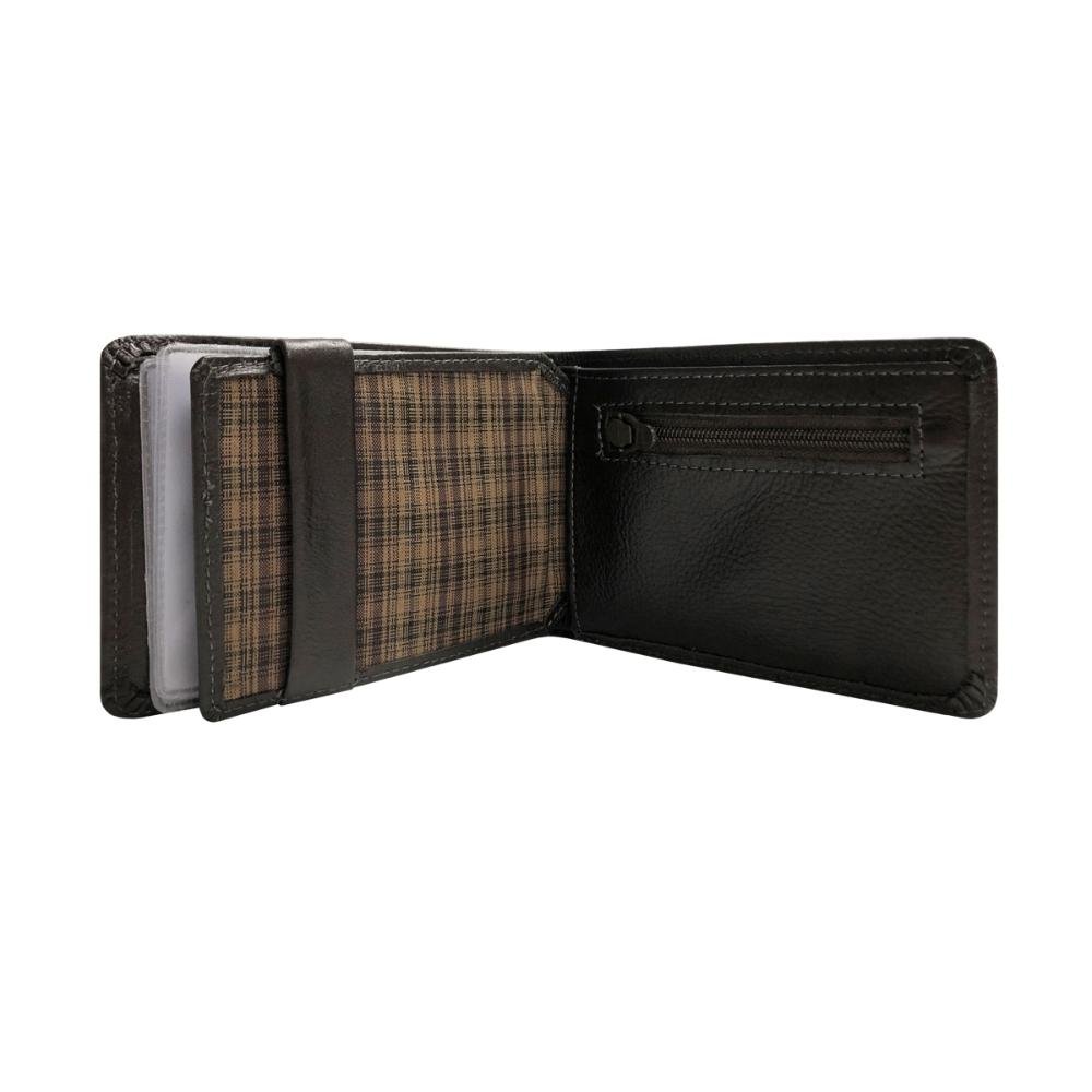 Carteira Masculina Couro Casual Line Stradda Marrom 2
