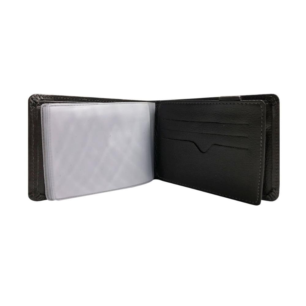 Carteira Masculina Couro Casual Line Stradda Marrom 8
