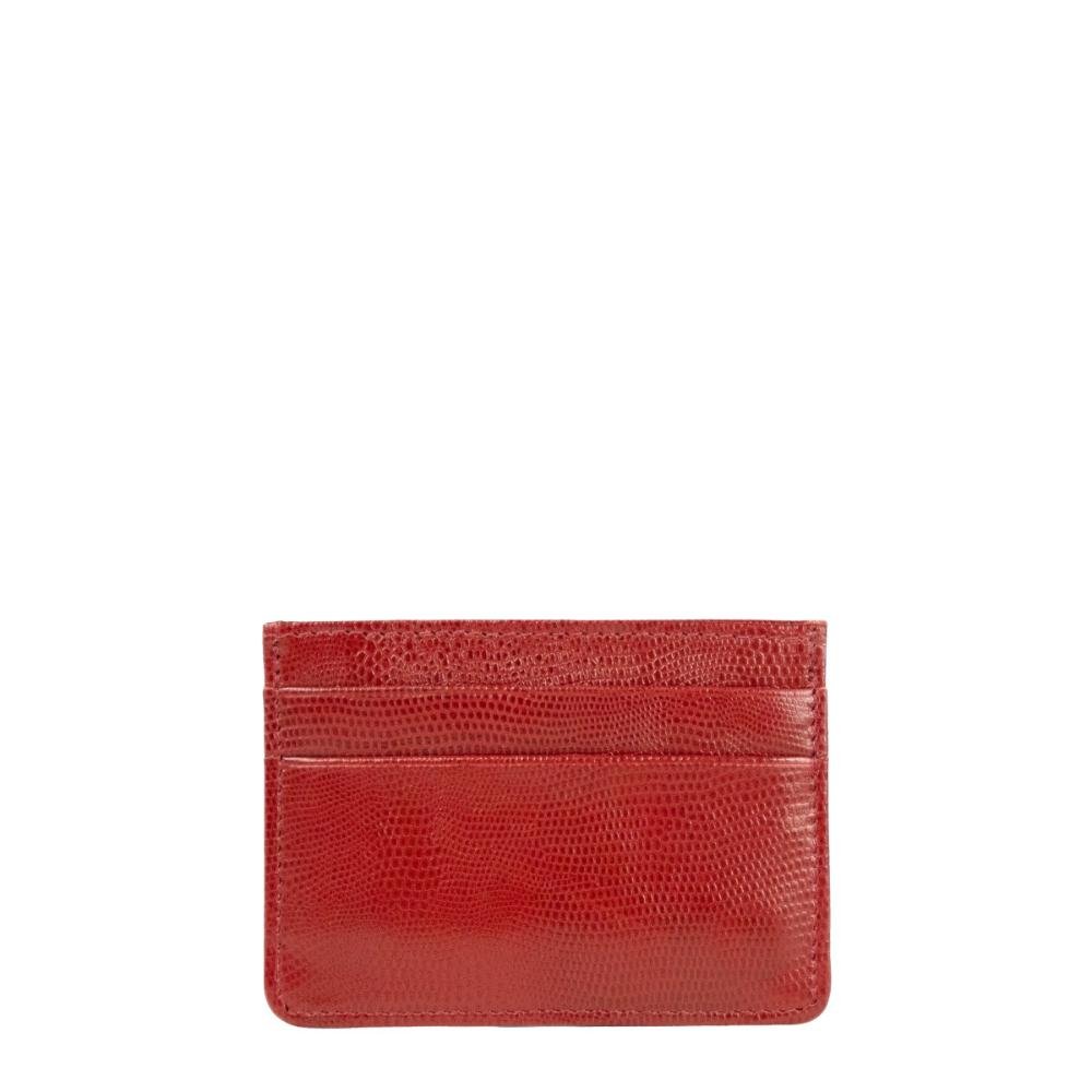 Porta Cartão Couro Feminino Iguana 15611657 Le Postiche Vermelho 2