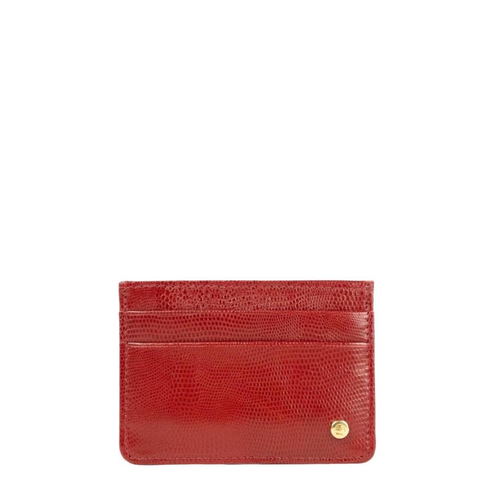 Porta Cartão Couro Feminino Iguana 15611657 Le Postiche Vermelho 4