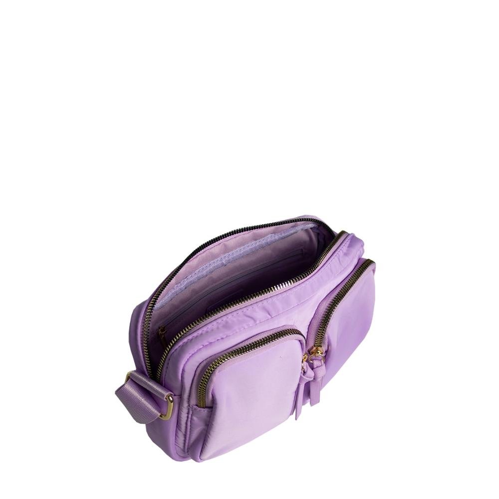 Bolsa Transversal Sport Nylon Two Le Postiche Lilás 4
