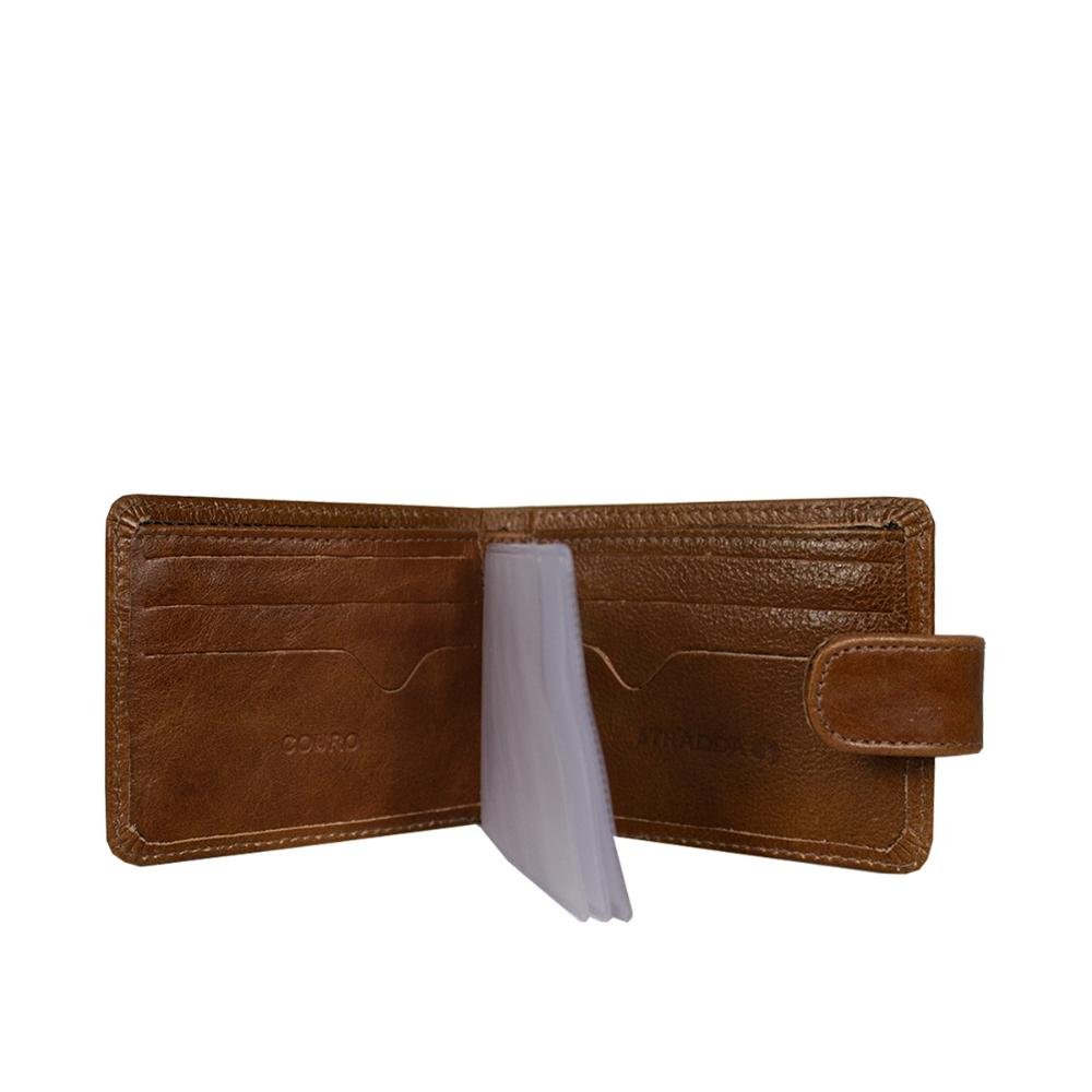 Carteira Couro Masculina Classic Stradda Marrom 3