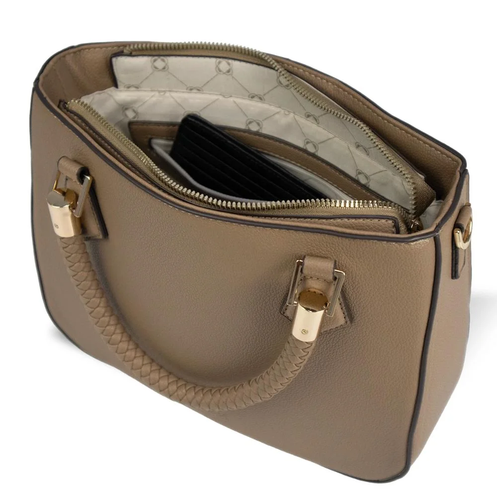 Bolsa Feminina Handbag Mini Floa Le Postiche Bege 4