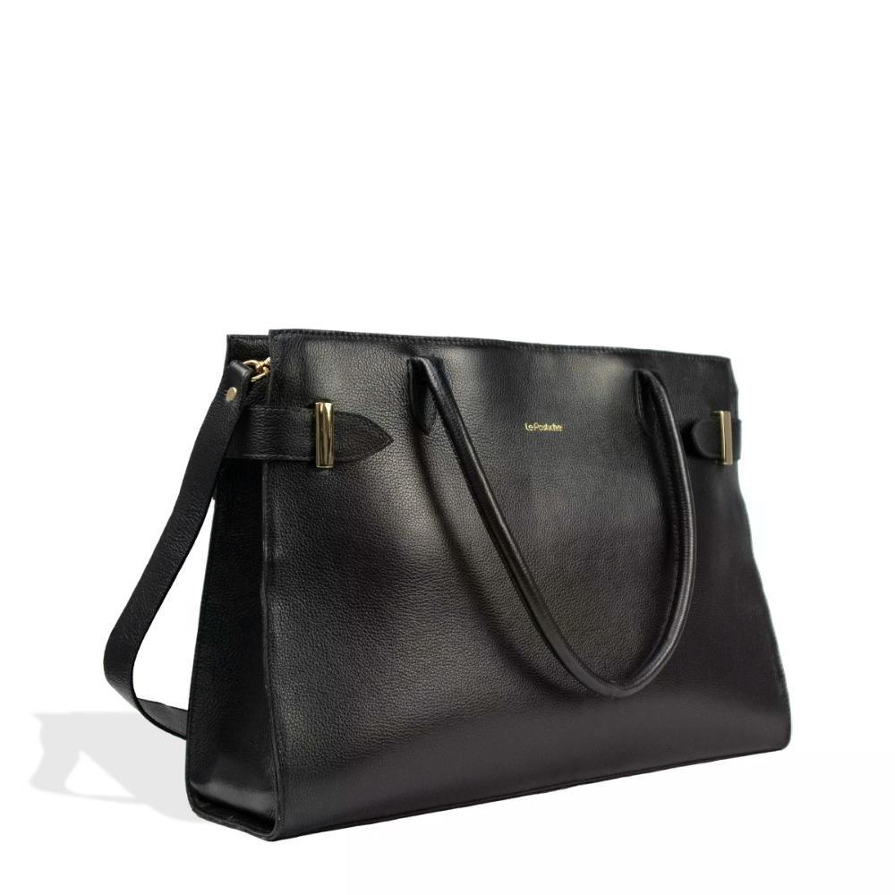 Bolsa Feminina Tote de Ombro em Couro Le Postiche Preto 2