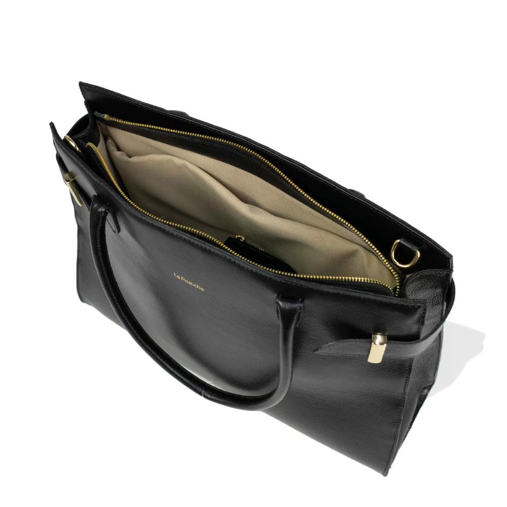 Bolsa Feminina Tote de Ombro em Couro Le Postiche Preto 4