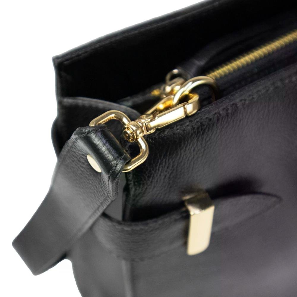 Bolsa Feminina Tote de Ombro em Couro Le Postiche Preto 6