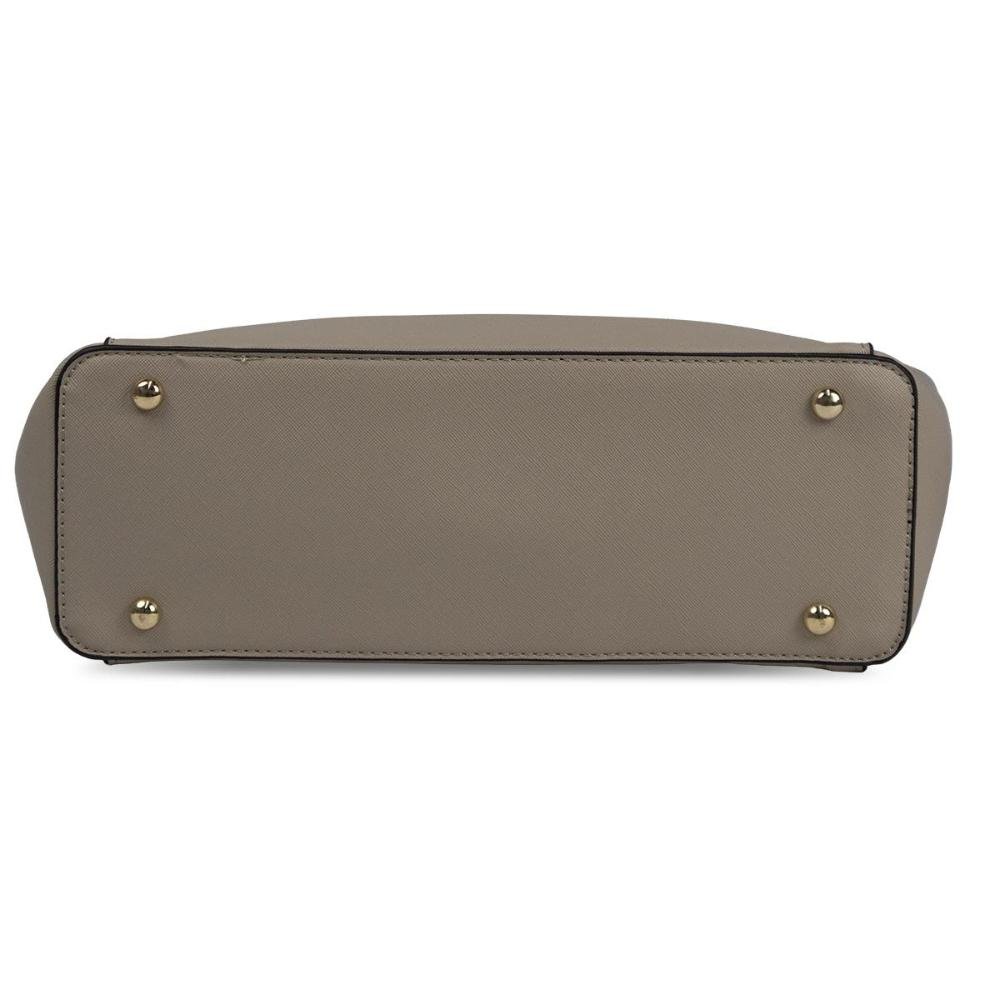 Bolsa Ombro Elegante Tote Saffiano Le Postiche Bege 5