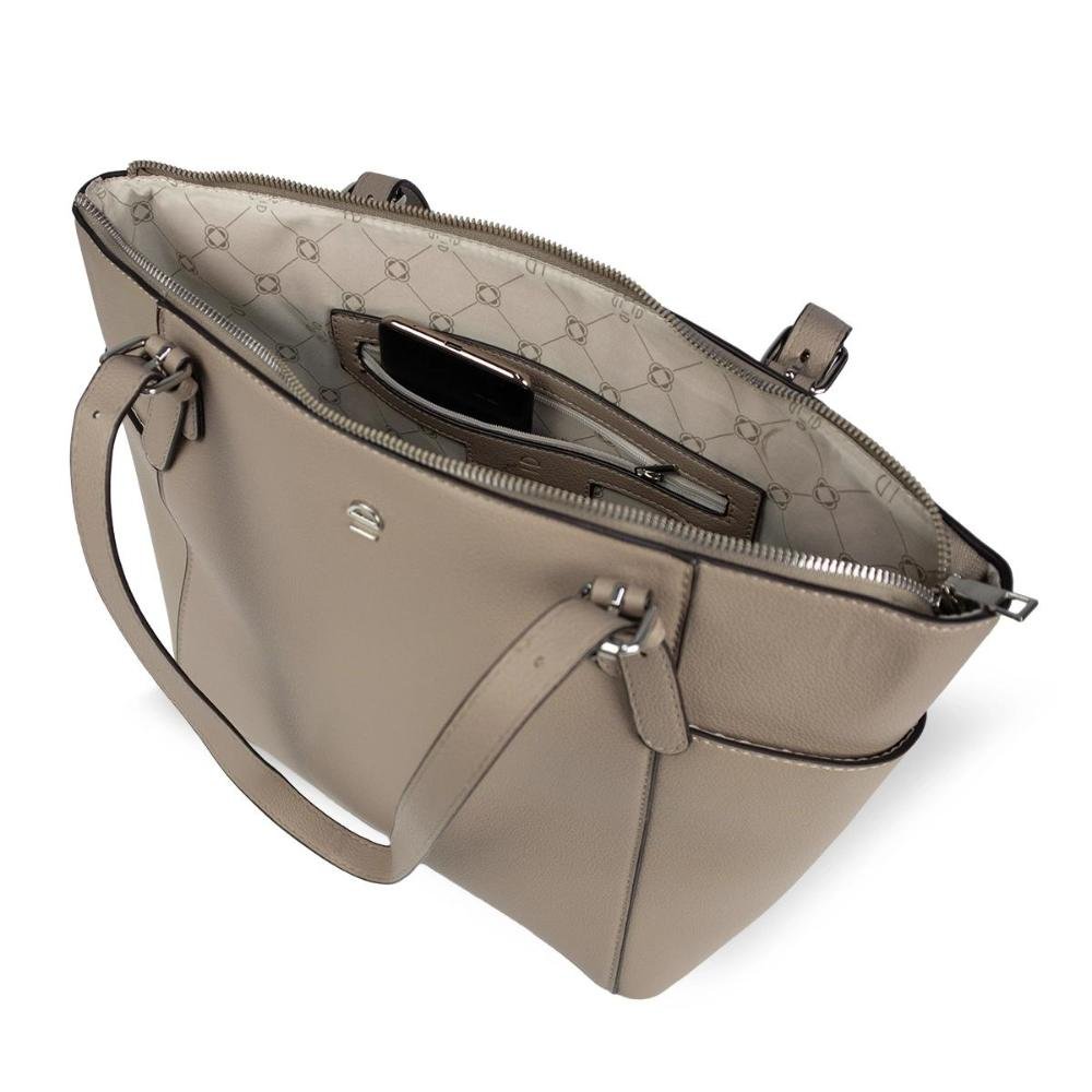 Bolsa Ombro Feminina Tote Minifloater Le Postiche Bege 5