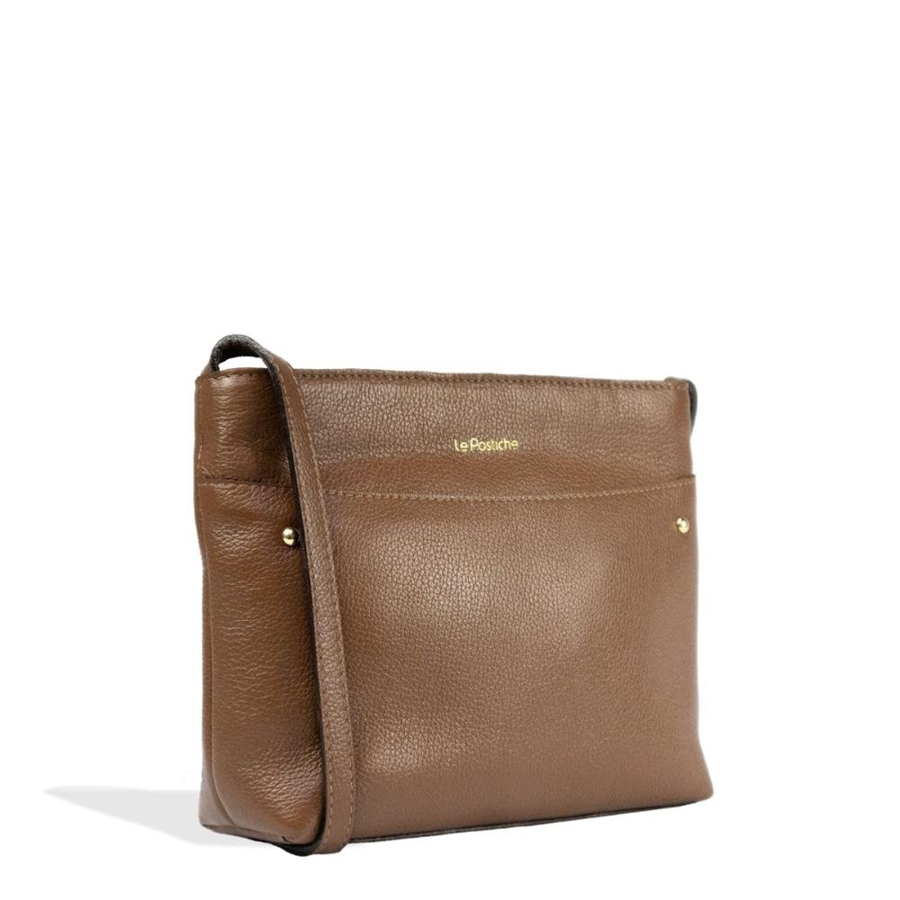 Bolsa Transversal Feminina em Couro Kate Le Postiche Marrom 2