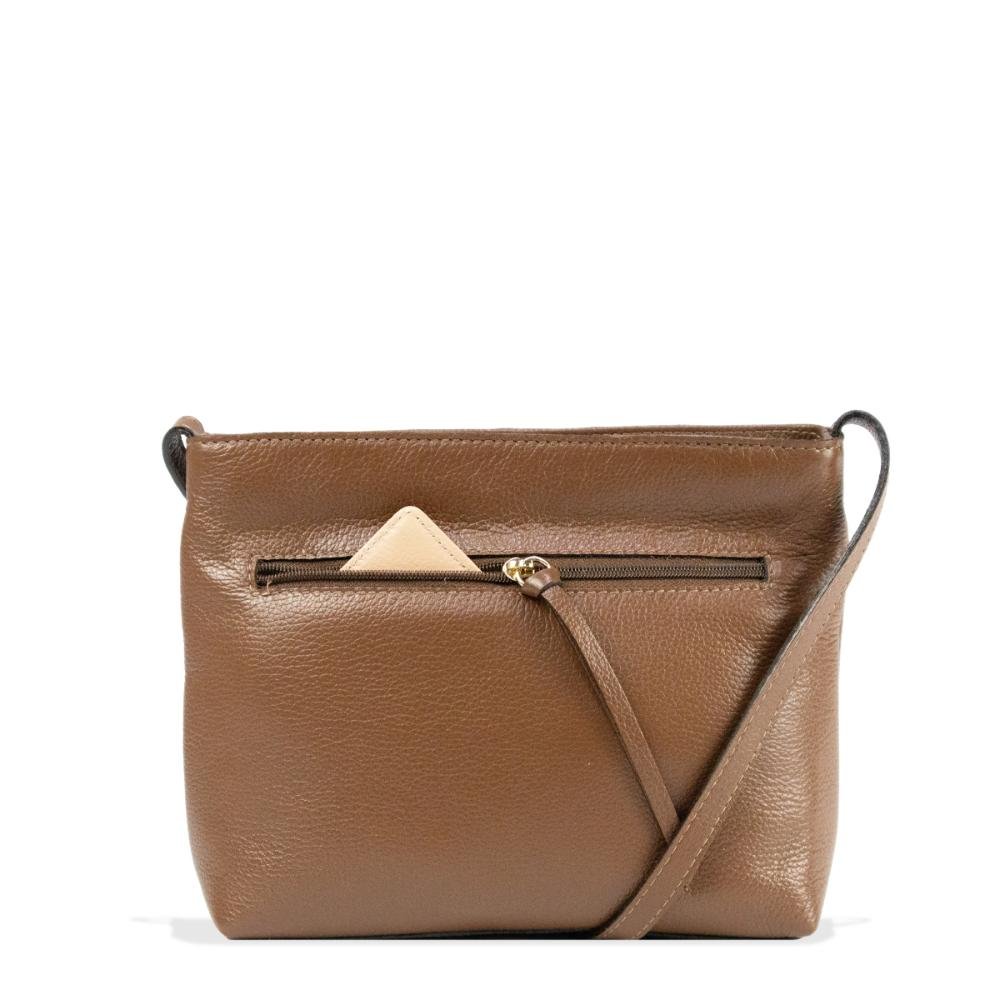 Bolsa Transversal Feminina em Couro Kate Le Postiche Marrom 3