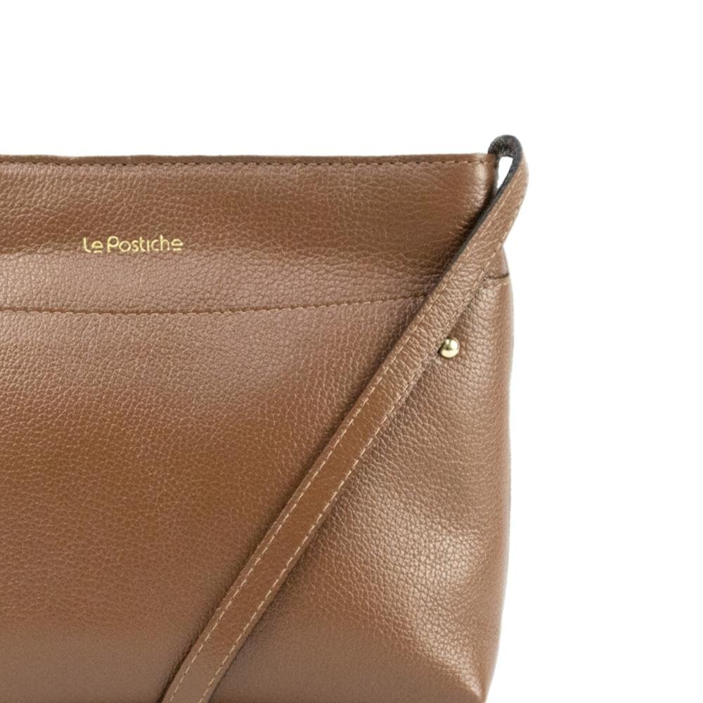 Bolsa Transversal Feminina em Couro Kate Le Postiche Marrom 5