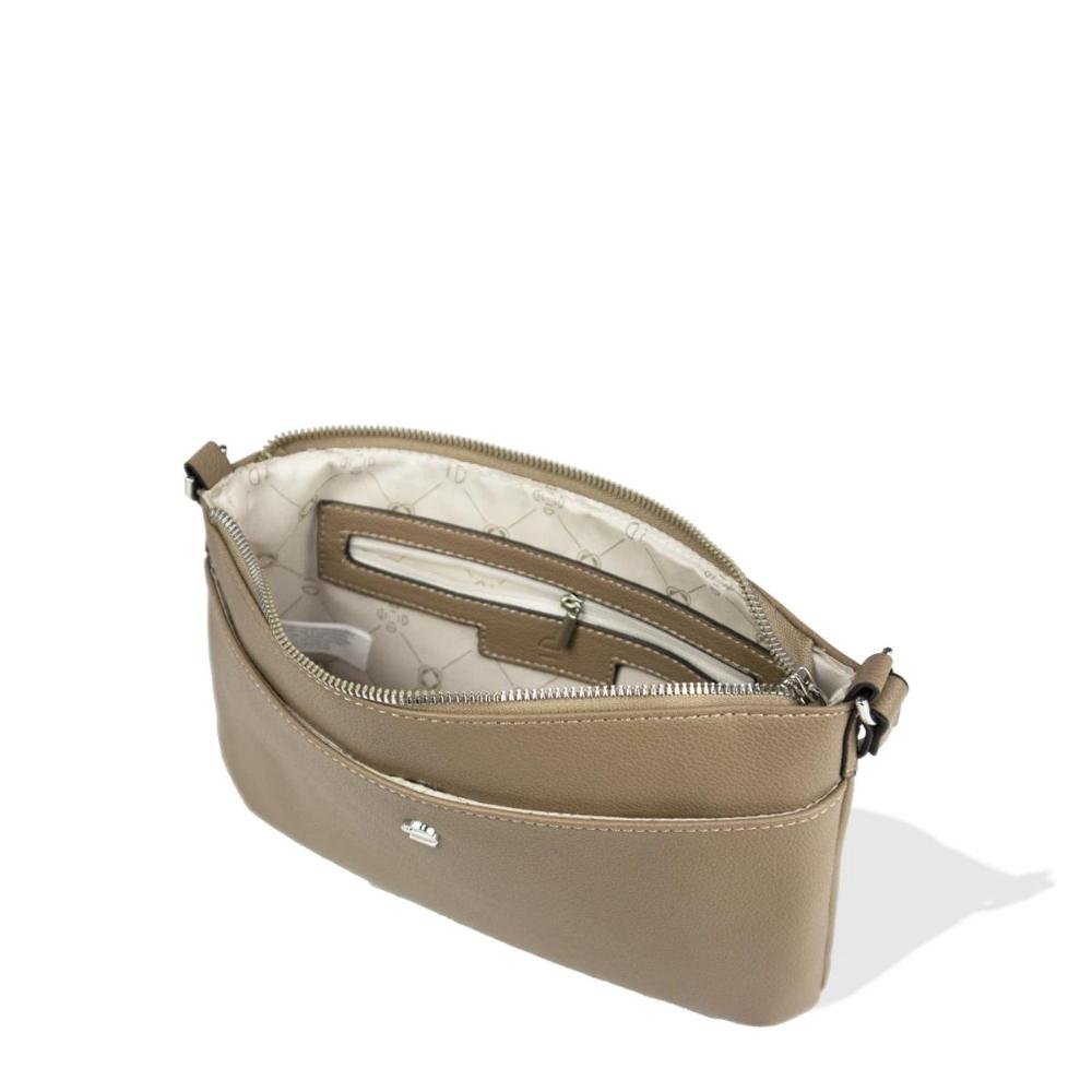 Bolsa Transversal Feminina Minifloater Le Postiche Bege 2