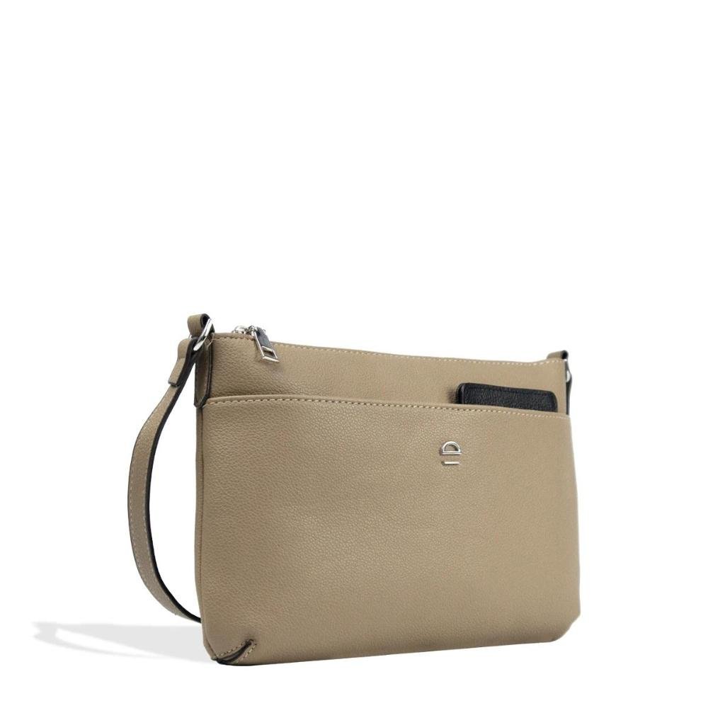 Bolsa Transversal Feminina Minifloater Le Postiche Bege 3