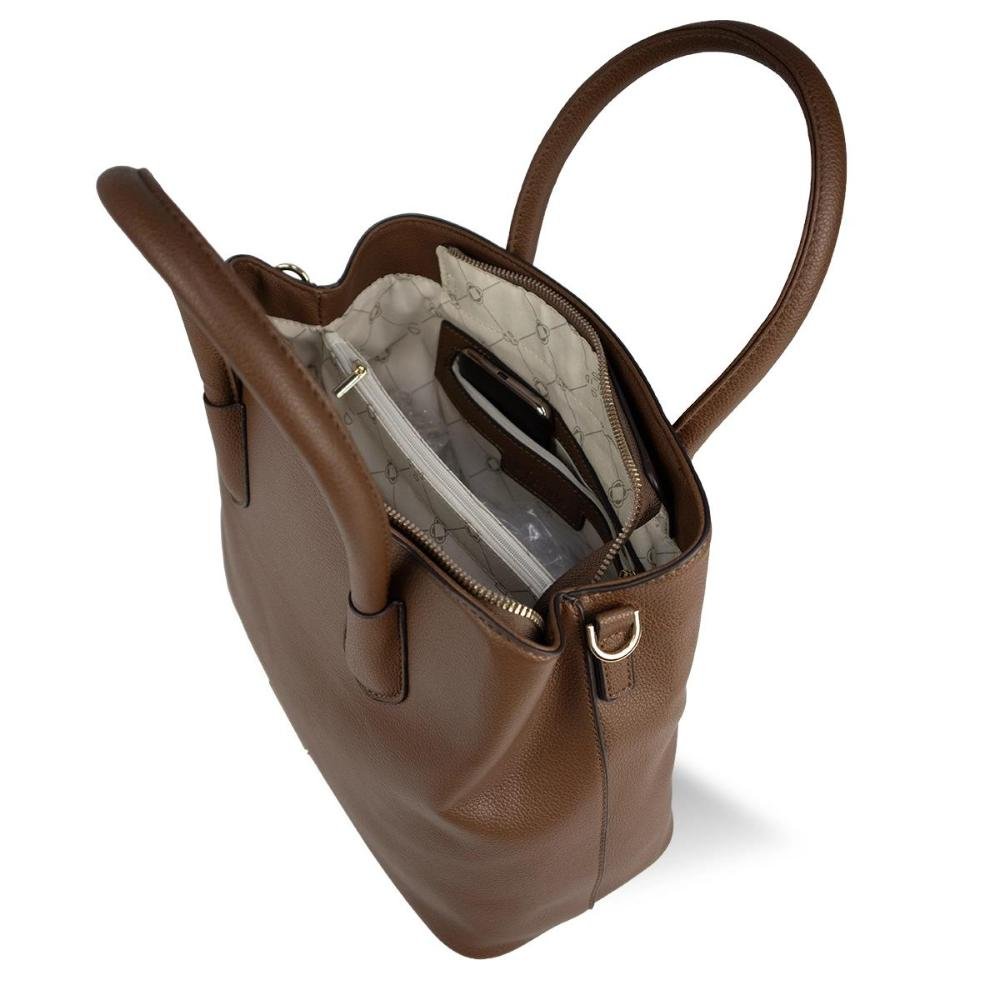 Bolsa de Ombro Tote Mini Floater Le Postiche Marrom 5