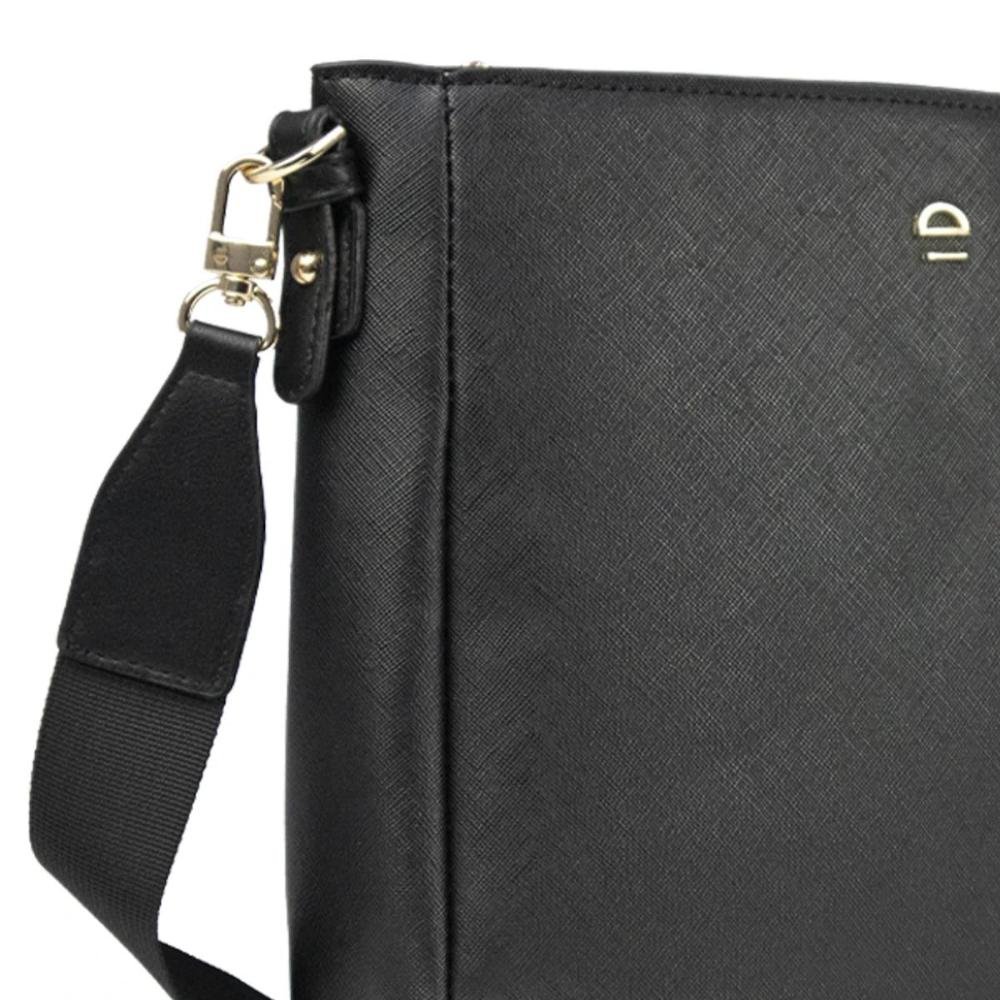 Bolsa Transversal Feminina Saffiano Le Postiche Preto 4