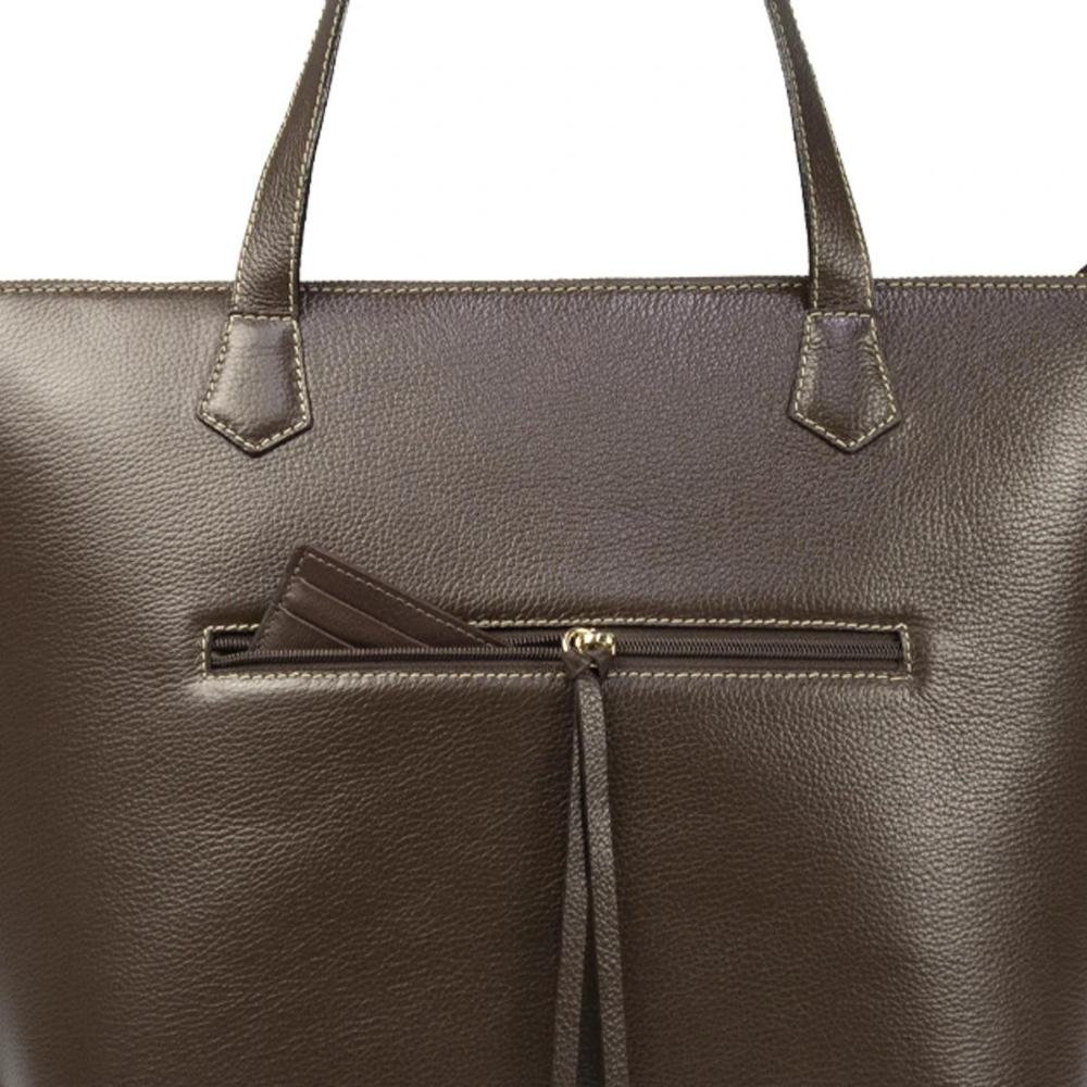 Bolsa Feminina de Ombro Modelo Tote Casual Le Postiche Marrom 4