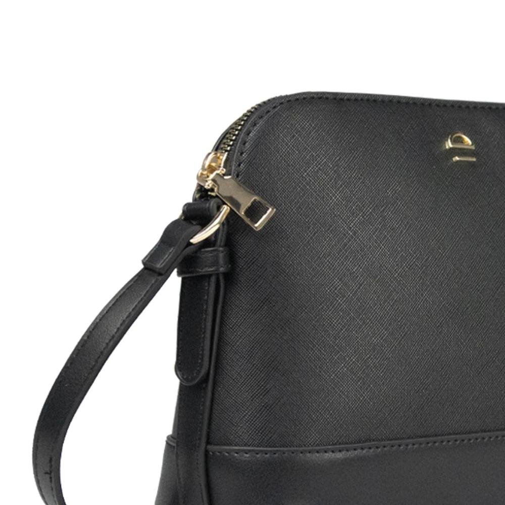 Bolsa Transversal Feminina Saffiano Le Postiche Preto 6