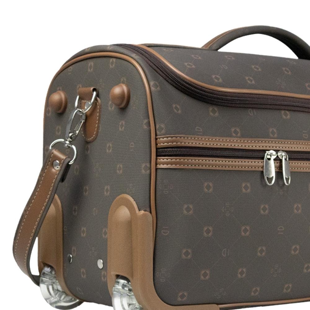 Bolsa de Viagem com Rodas Monograma Le Postiche by Lansay Marrom 6