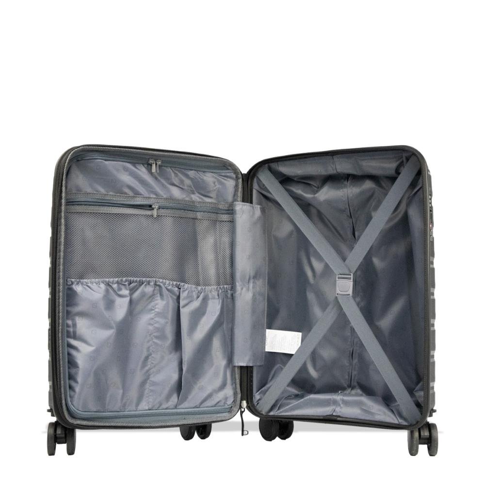 Mala Pequena de Bordo 10kg Polipropileno Rodas Giro 360° Victoria Travel Blue Preto 12