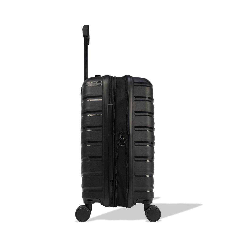 Mala Pequena de Bordo 10kg Polipropileno Rodas Giro 360° Victoria Travel Blue Preto 5