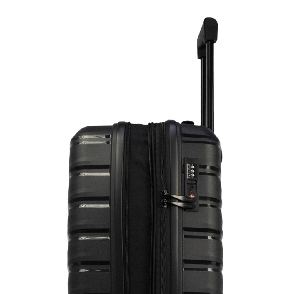 Mala Pequena de Bordo 10kg Polipropileno Rodas Giro 360° Victoria Travel Blue Preto 9