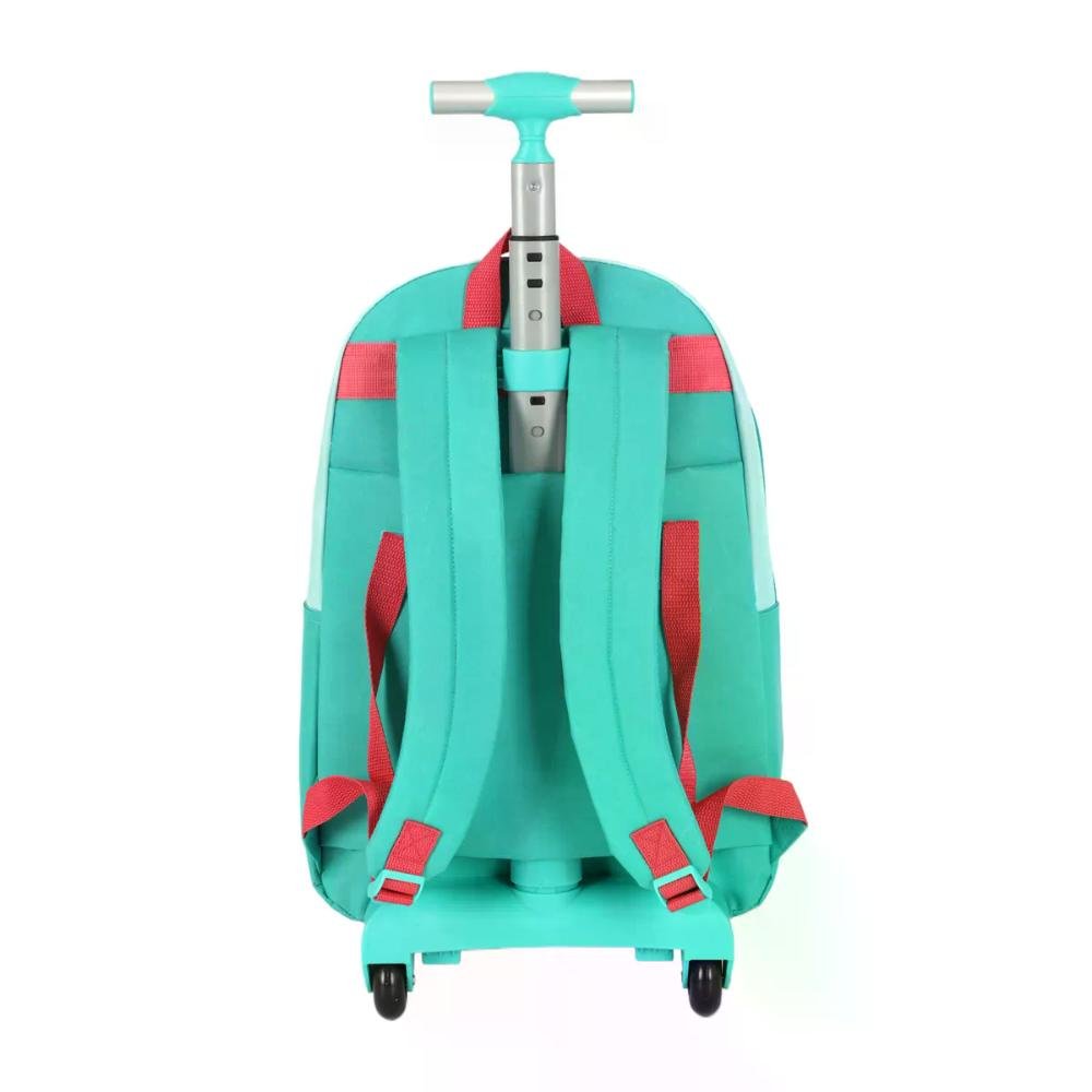 Mochila de Rodinha Juvenil Bichos Fofos Up4you Verde 2