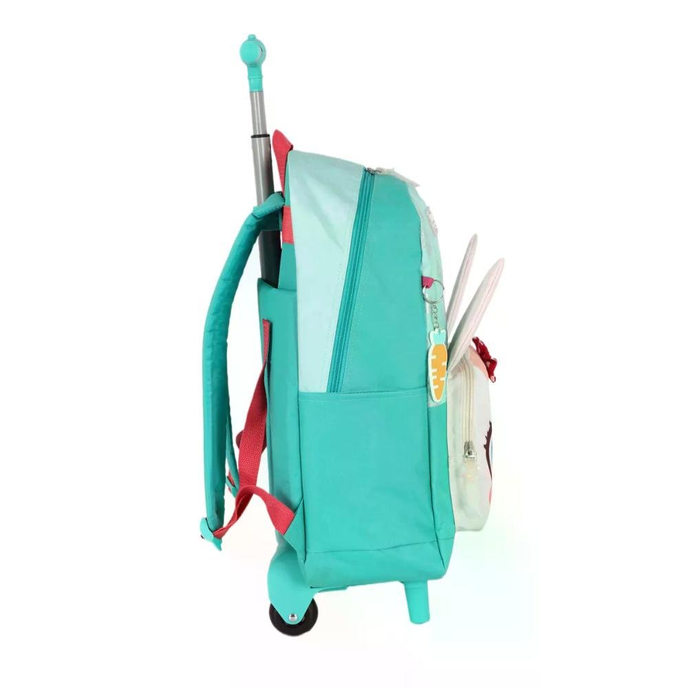 Mochila de Rodinha Juvenil Bichos Fofos Up4you Verde 3