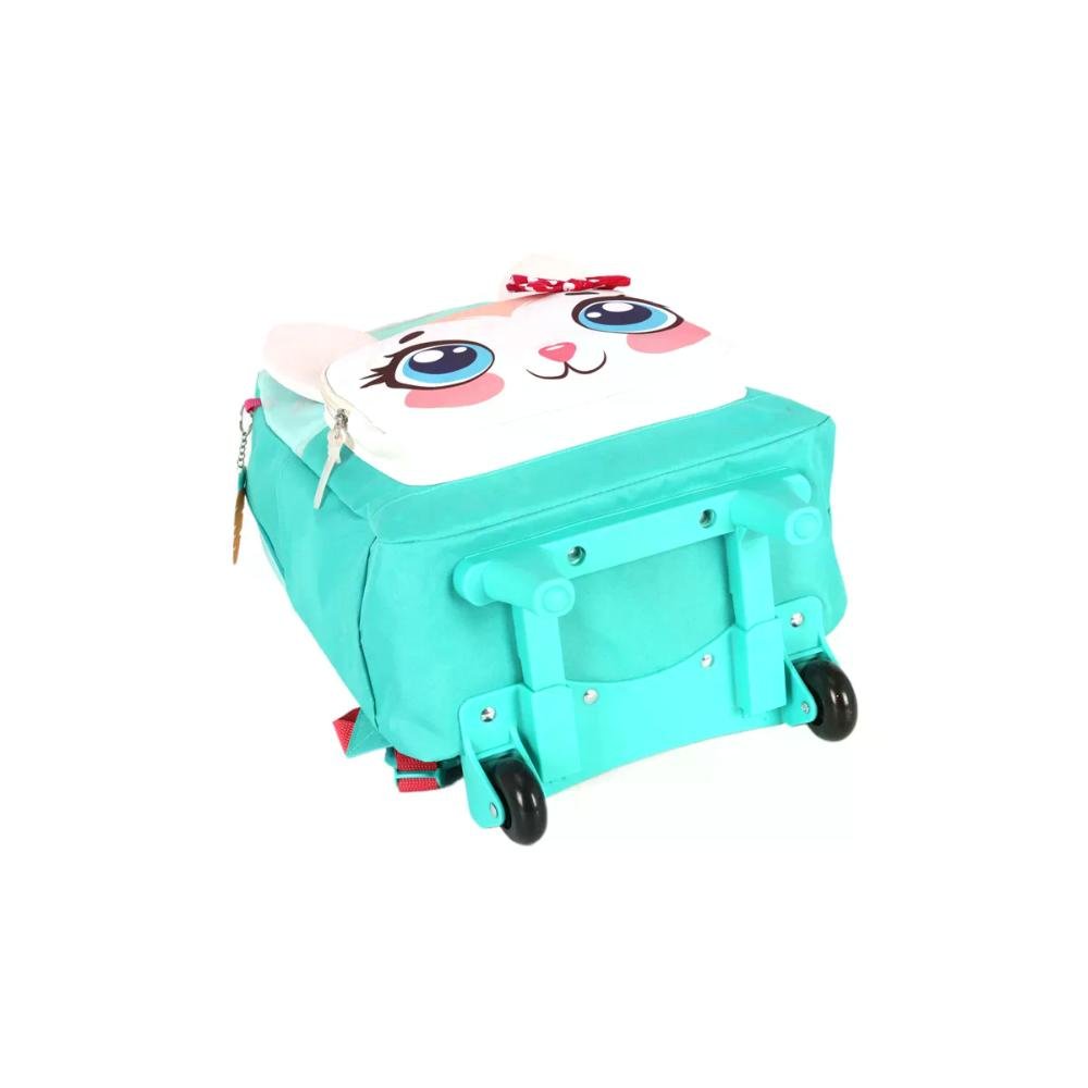 Mochila de Rodinha Juvenil Bichos Fofos Up4you Verde 6